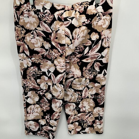 Belle‎ Kim Gravel Pique Fresh Picked Capri Large Black Floral A639670 - Picture 4 of 8